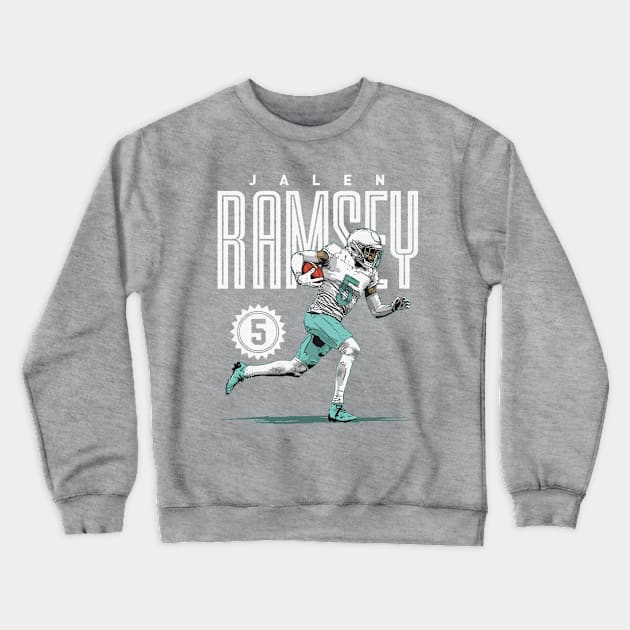 Jalen Ramsey Miami Card Crewneck Sweatshirt by danlintonpro